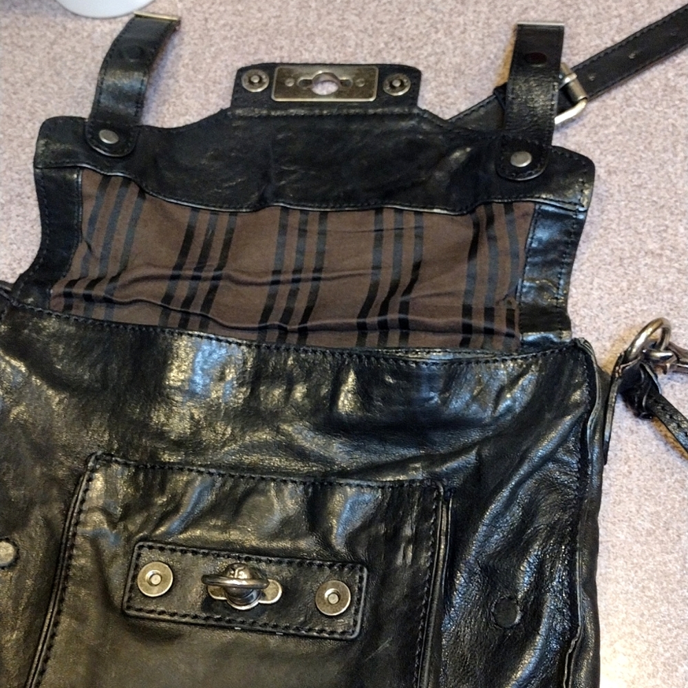 🔥Frye Black Leather Cross Body Bag Purse 💥 - Picture 6 of 16
